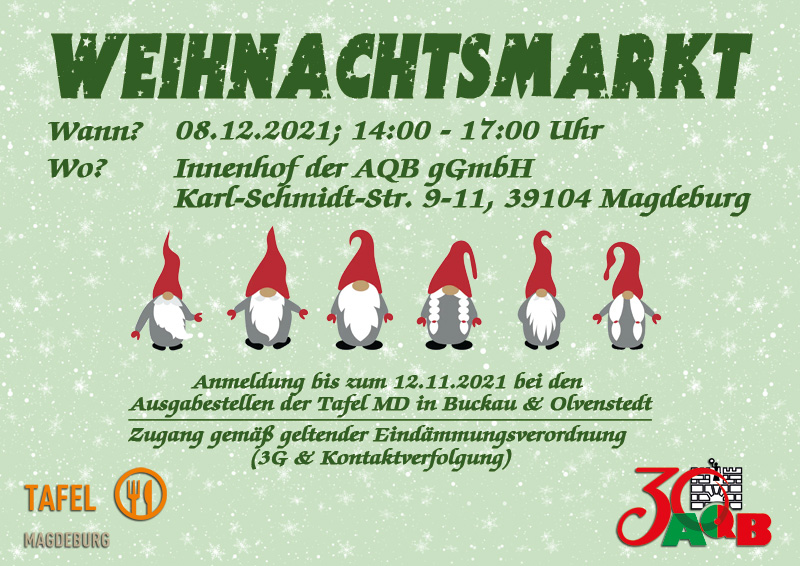 Weihnachtsmarkt Tafel Magdeburg