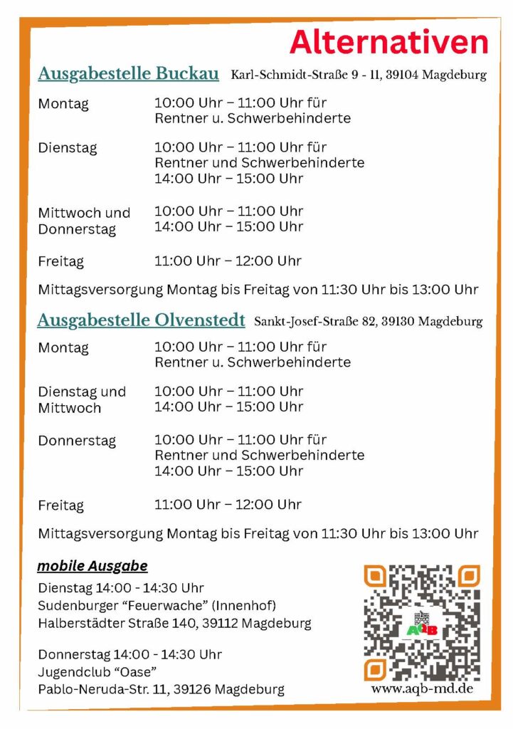 Alternative Ausgabestellen 