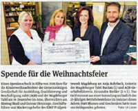 Spende für die Weihnachtsfeier