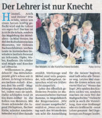 Der Lehrer ist nur Knecht