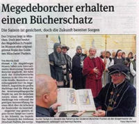 Megedeborcher erhalten einen Bücherschatz