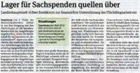 Lager für Sachspenden quellen über