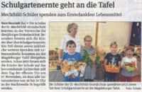 Schulgartenernte geht an die Tafel